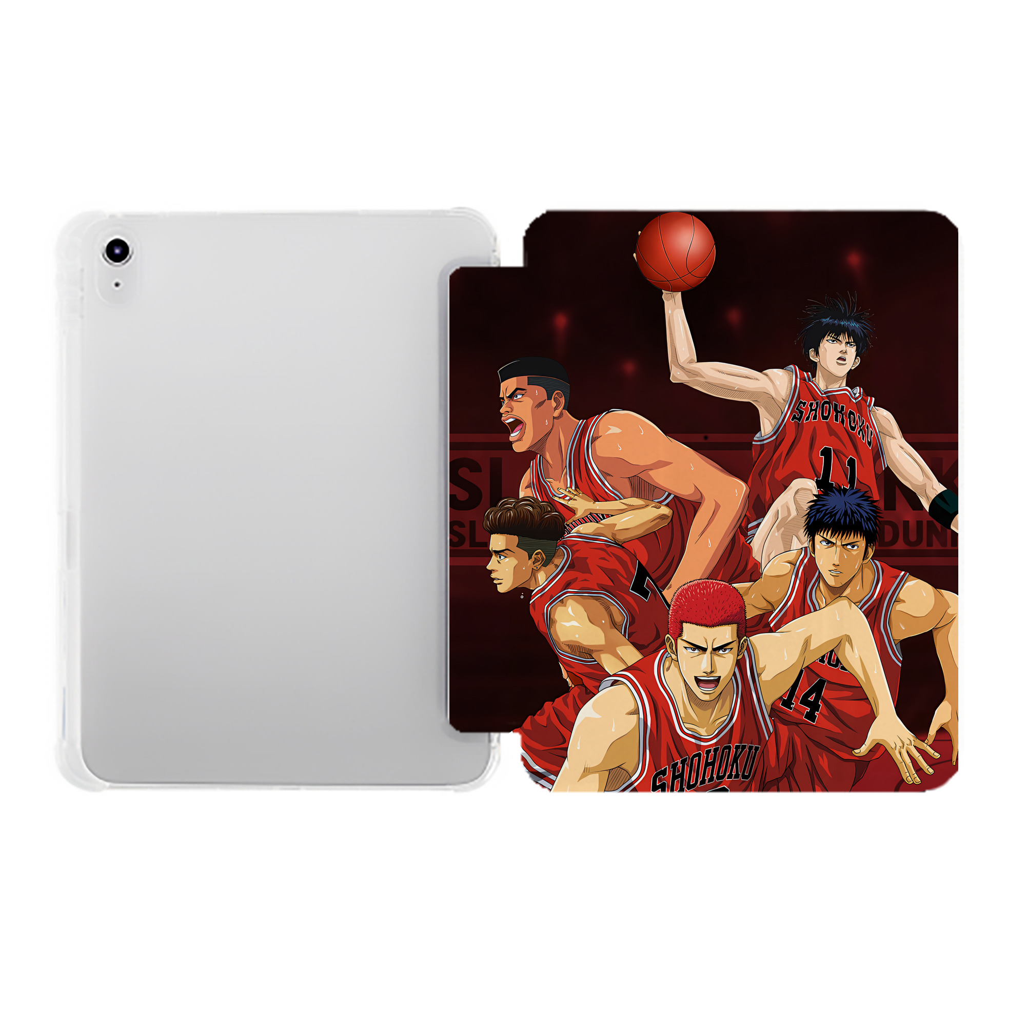 （画像用） SLAM DUNK／スラムダンク IPad ケース ペン収納付き 三つ折りスタンド PUレザー×シリコン 対応機種9.5/10.5/10.9インチ